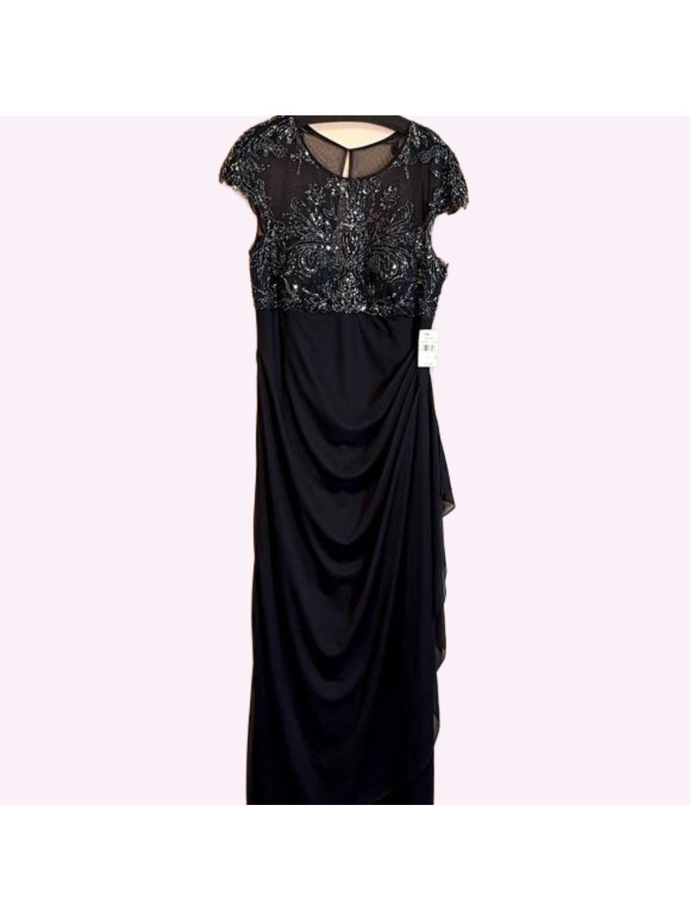 XSCAPE Navy Floor Length  Evening Gown
NWT (Firm Price)